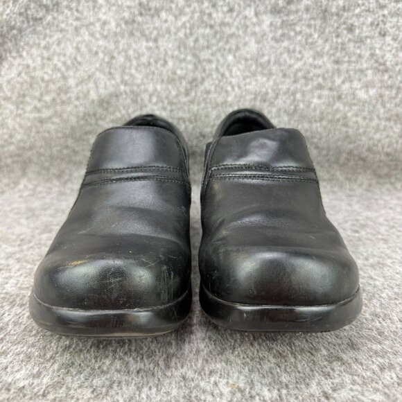 ✅ Womens 11B Ariat Sutter Black Leather Slip-On Clogs Heeled Comfort Work/Chore - Picture 6 of 12